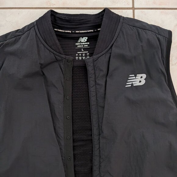 New Balance Running NB Heat Grid Vest / snap button up men's size large - Picture 2 of 5